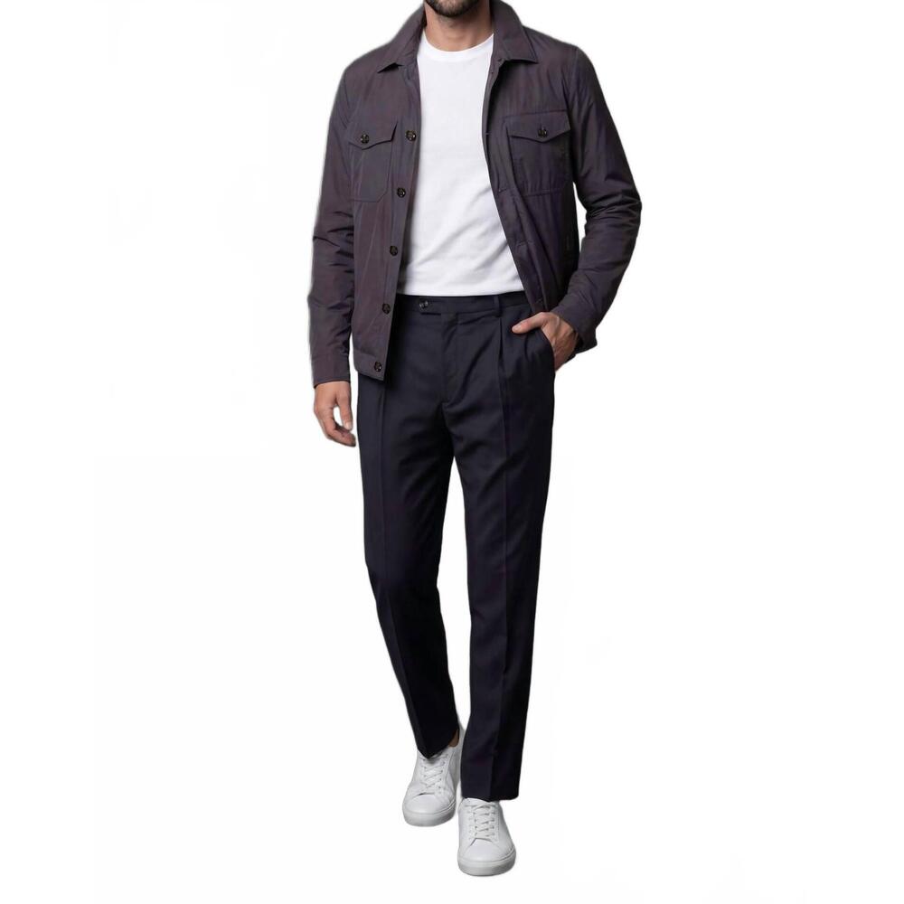 NEW MOORER ade-ac overshirt jacket in mineral